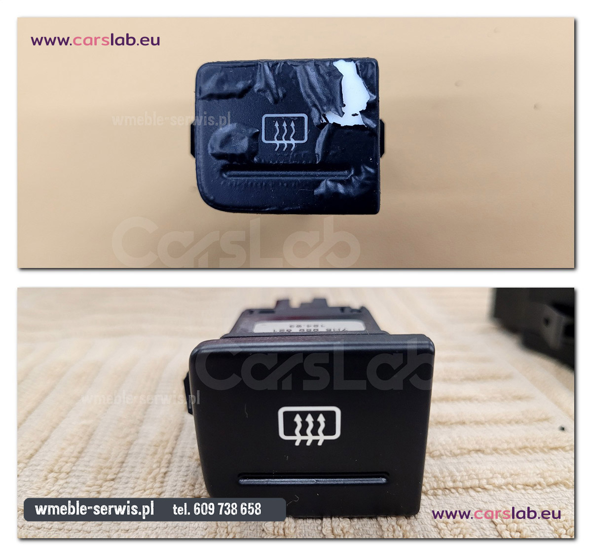 Kompleksowa renowacja konsoli środkowej VW T5 – kleisty lakier, wytarte przyciski, niewidoczny ESP... Wszystko odtworzone!