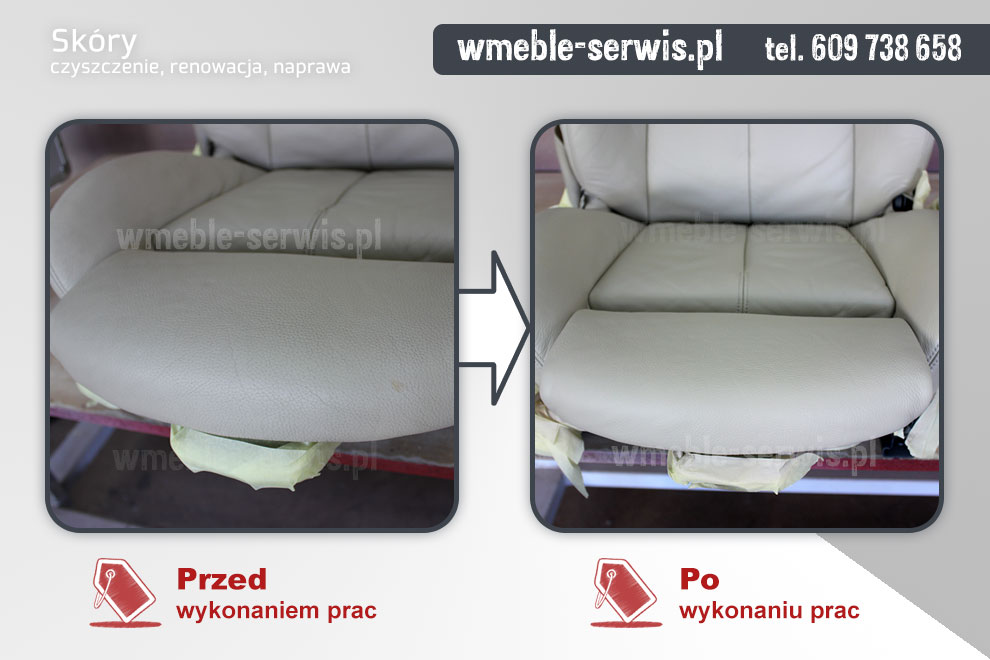Czyszczenie fotela ze skóry - siedzisko kierowcy Poznań