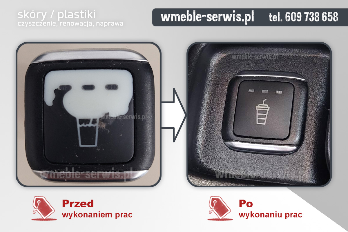 Naprawa grafiki na przycisku sterującym temperaturą napoju – Mercedes