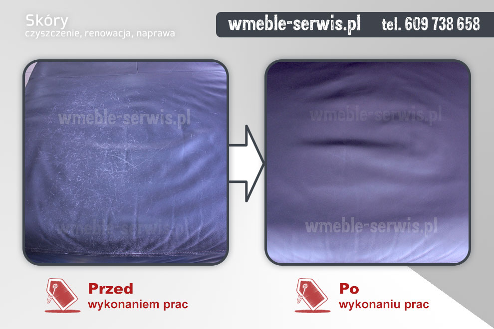 Naprawa skóry nubuk anilina - Przetarcie