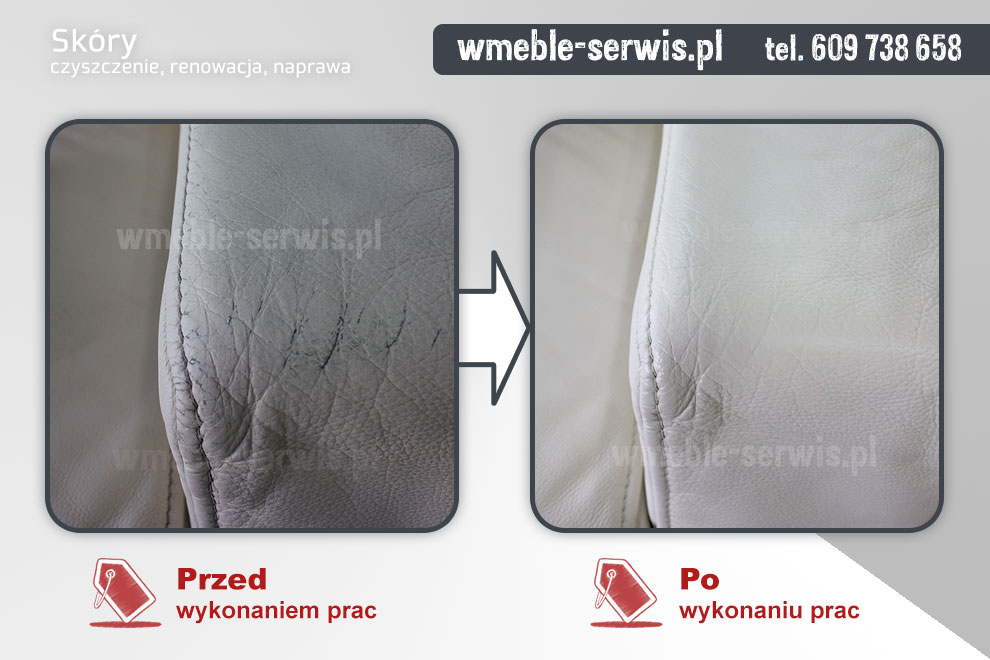 Naprawa zagnieceń na skórze Poznań