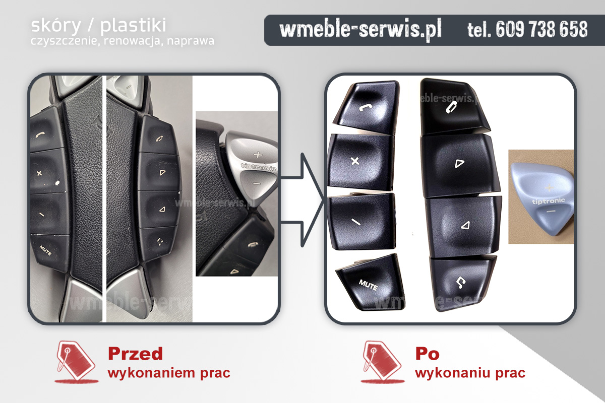 Renowacja piktogramów - przyciski kierownicy w Porsche
