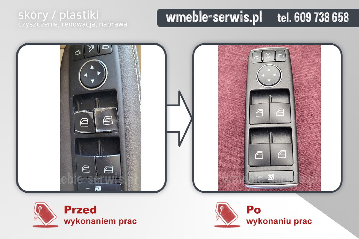 Renowacja panelu sterowania szybami i lusterkami – Mercedes GL
